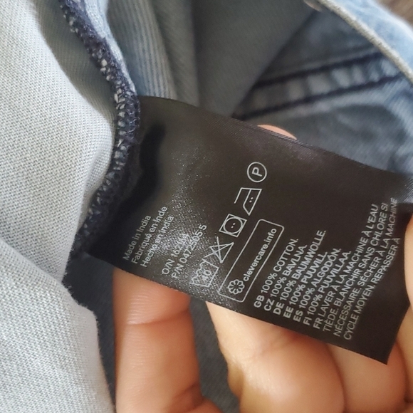 Uni Jacket 2 &Denim Mens Stripe Y2K Jean Jacket sz M - Picture 8 of 10